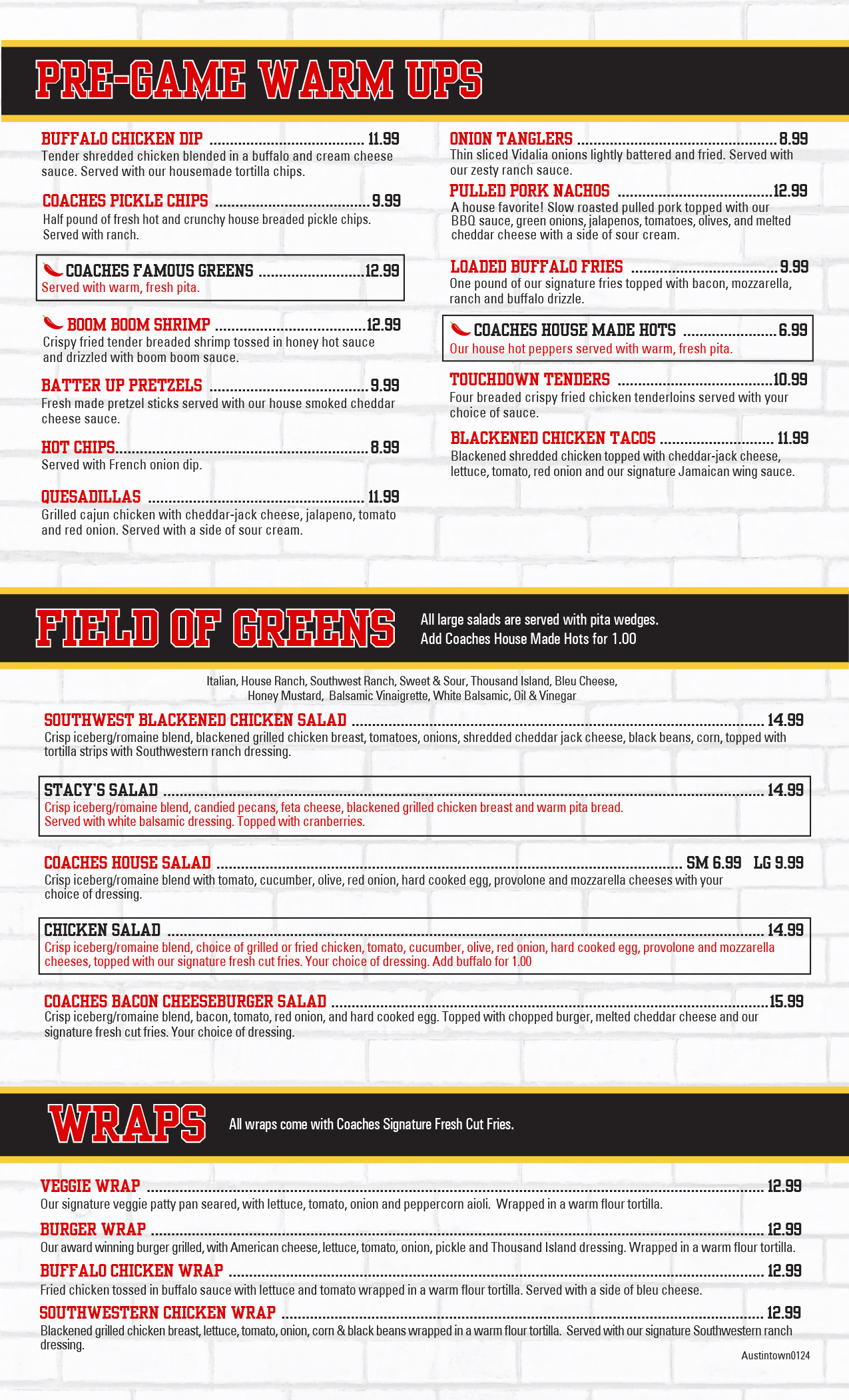 Austintown Coaches Burger Bar