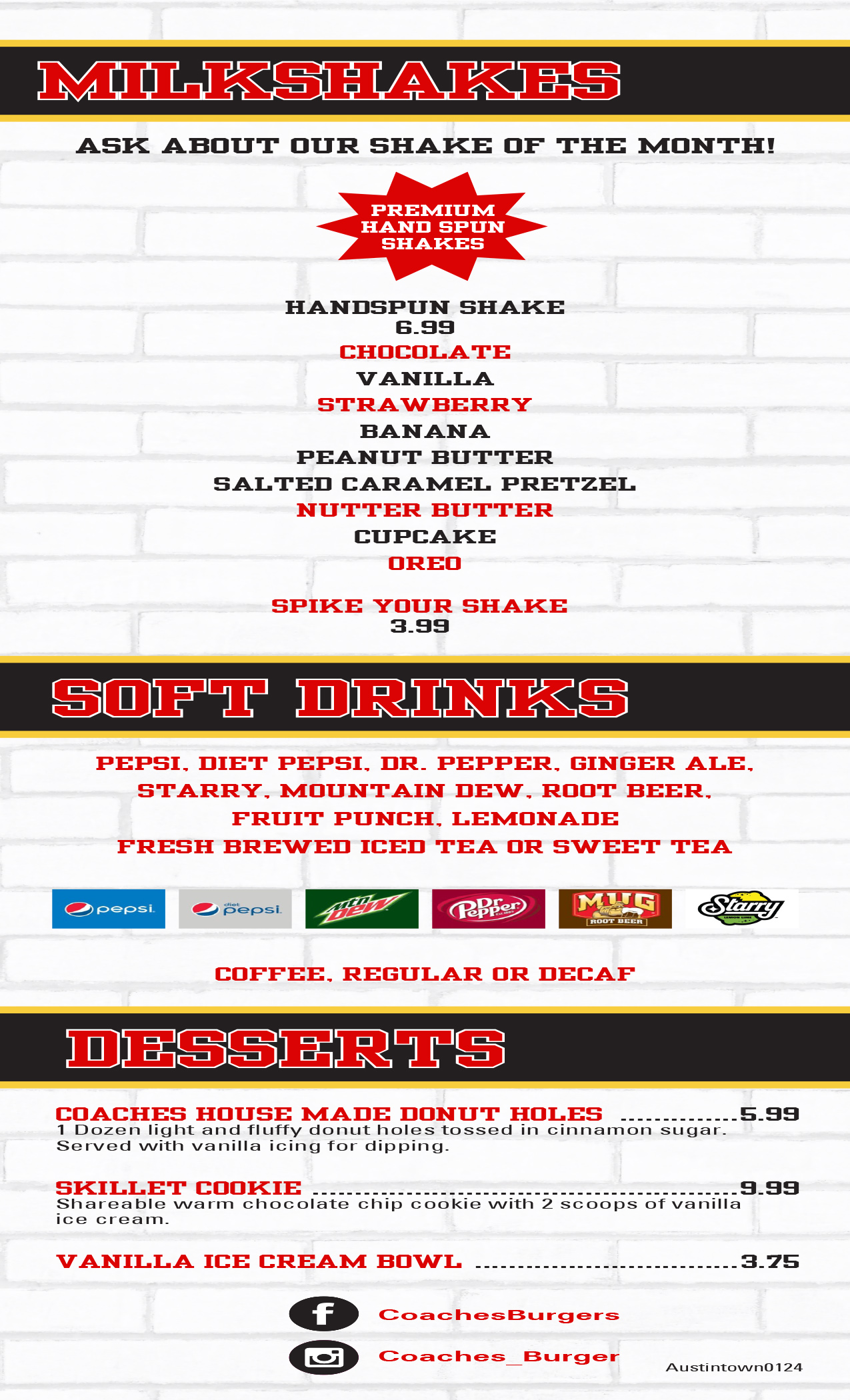 Austintown Coaches Burger Bar