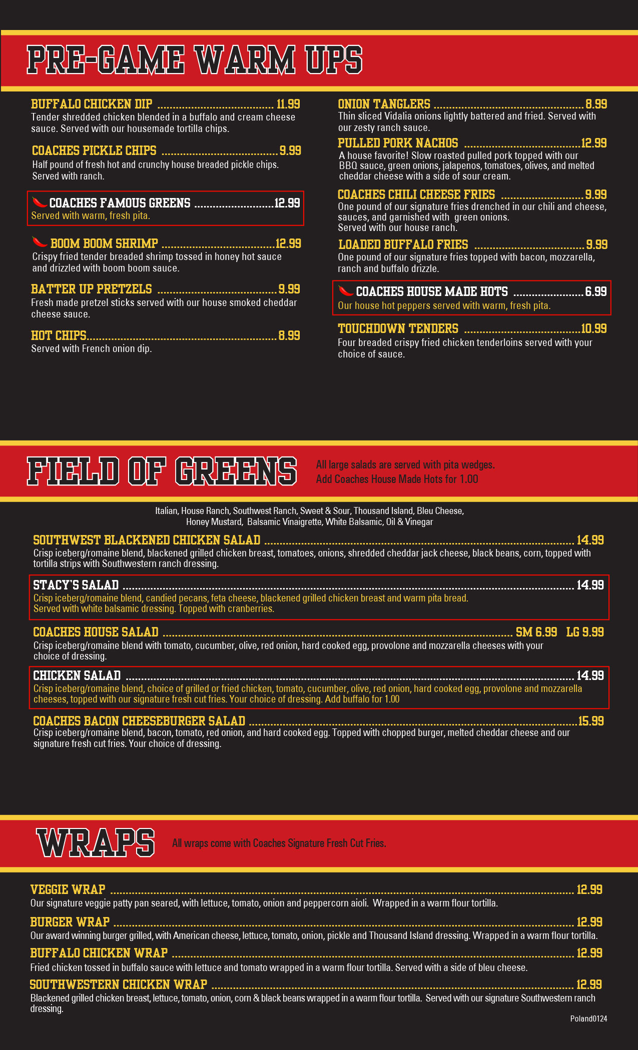 Poland Coaches Burger Bar