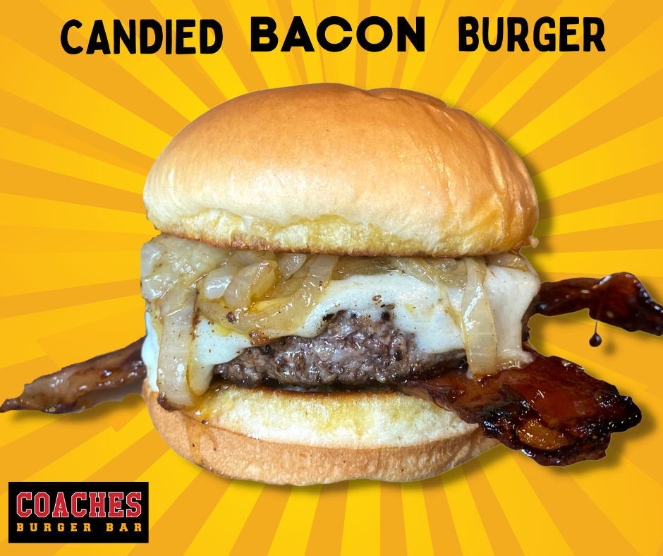 Candied Bacon Burger Coaches Burger Bar